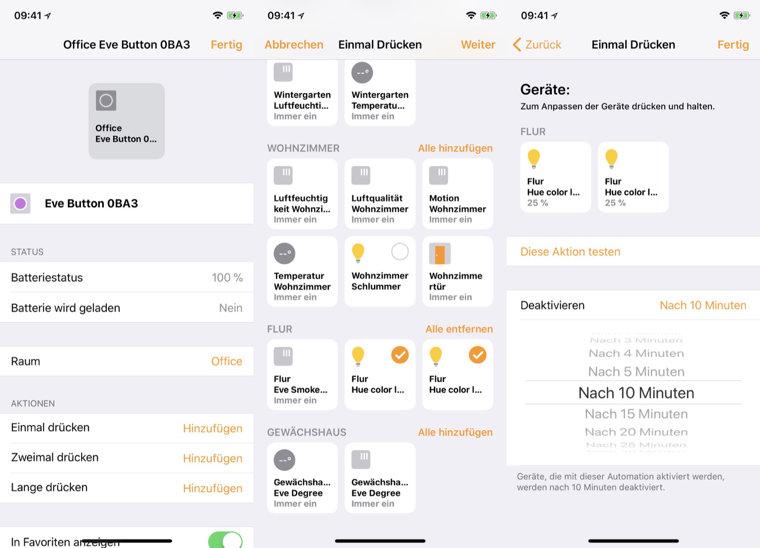 Elgato Eve Button in Apples Home-App