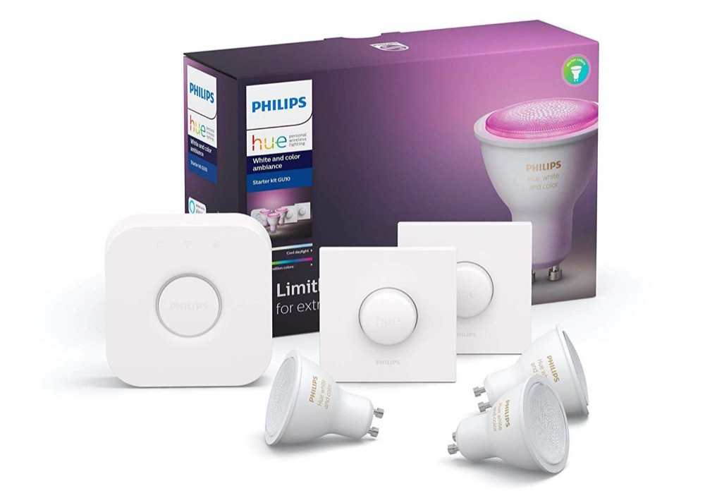 Hueblog: Wieder da: Bunte GU10 oder E27 mit Bridge und zwei Smart Buttons im Angebot