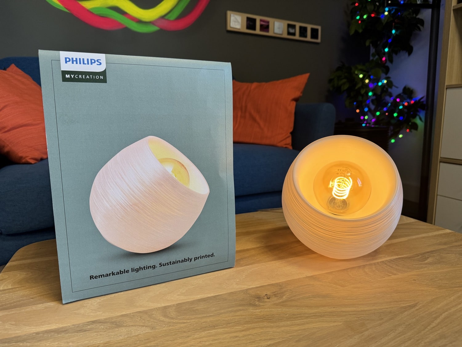 Hueblog: Philips MyCreation: Tischleuchte aus dem 3D-Drucker ausgepackt