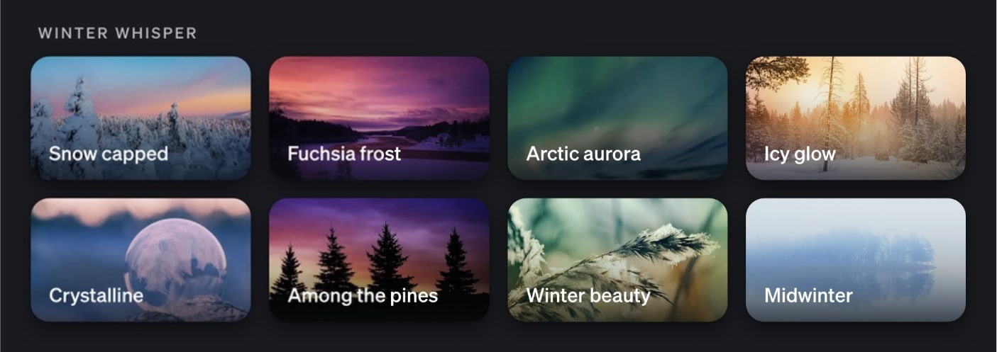 Neue winterlichen Szenen in der Hue App